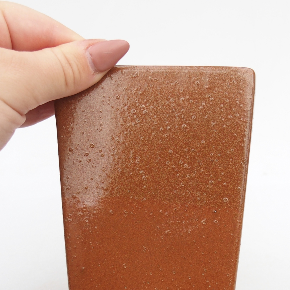 kerámia bonsai tál 9 x 9 x 12,5 cm, barna