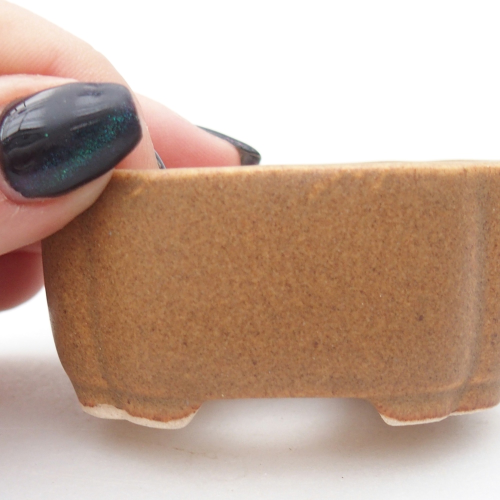 Mini bonsai tál 6 x 5 x 3 cm, barna