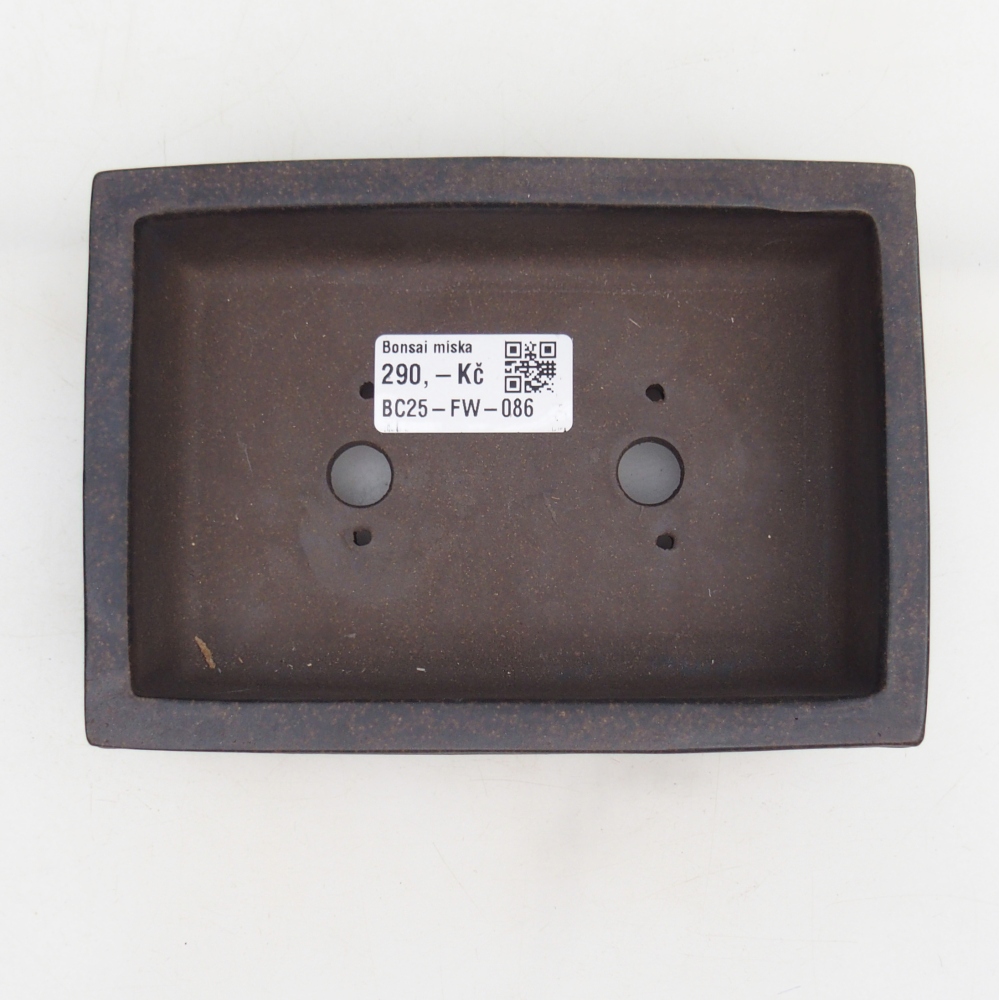 kerámia bonsai tál 15,5 x 11 x 4,5 cm, barnás okkersárga színben