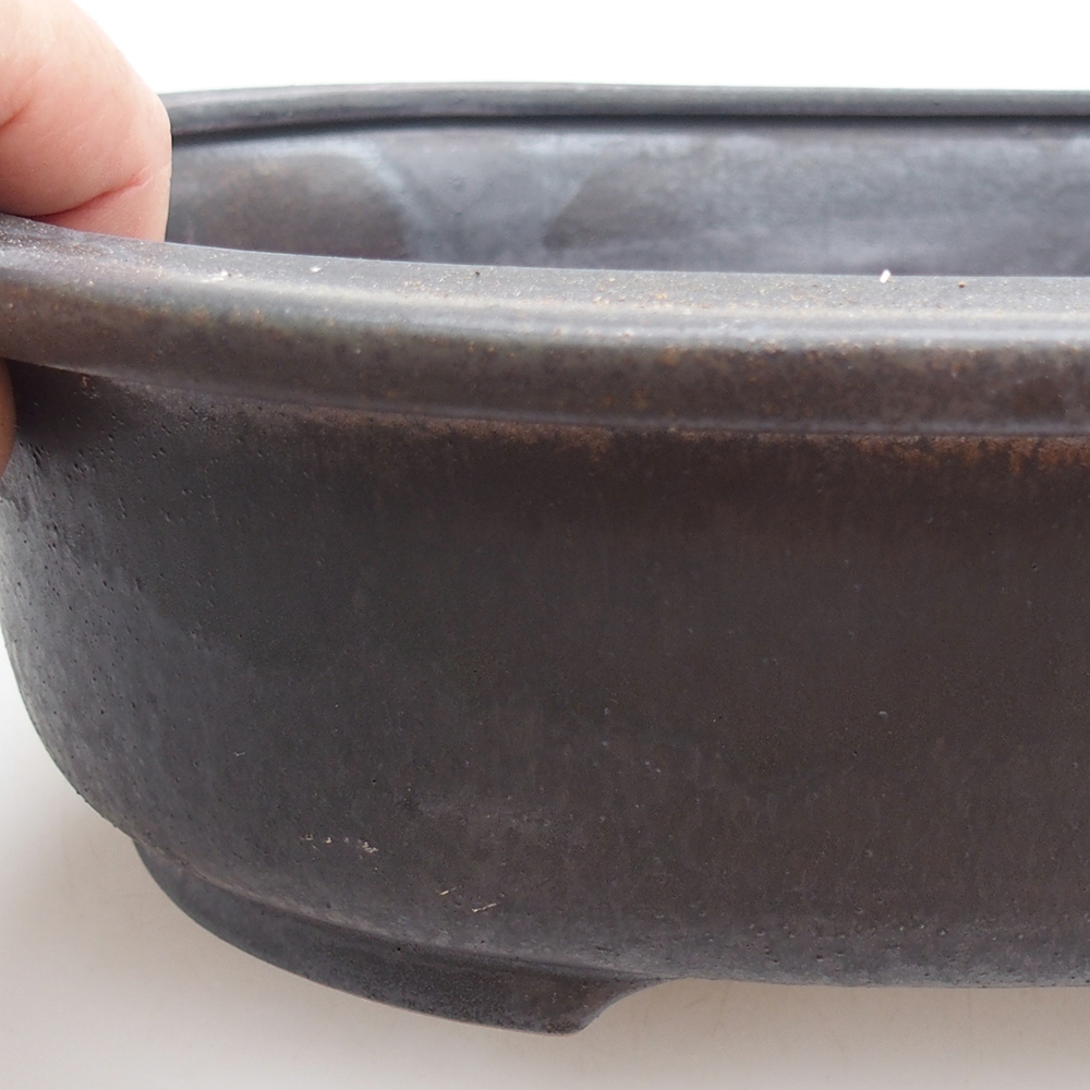 Kerámia bonsai tál 25 x 20,5 x 8 cm, fém színben