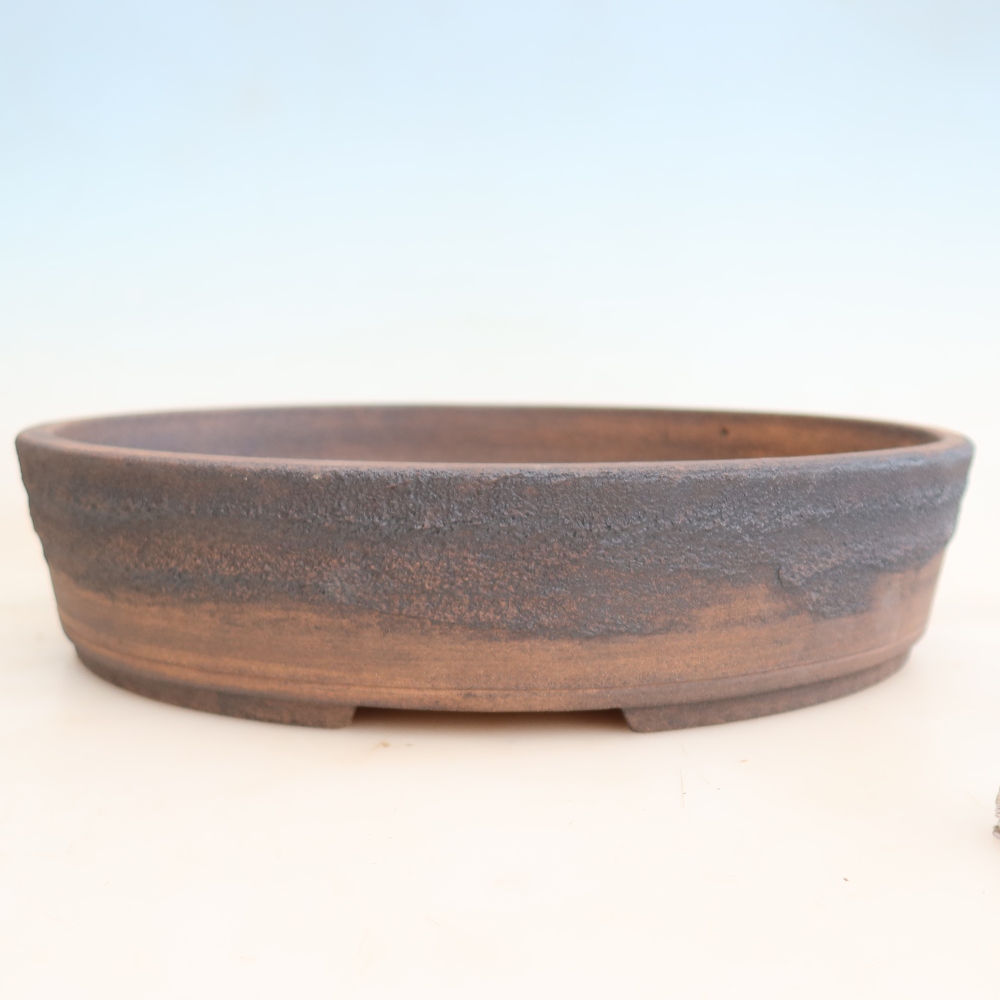 Kerámia bonsai tál, 38 x 30 x 8,5 cm, barna színű