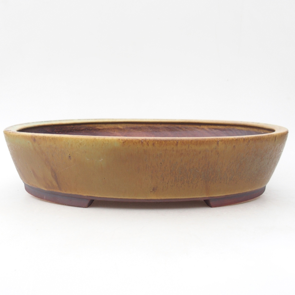 kerámia bonsai tál 28 x 24,5 x 6 cm, zöld