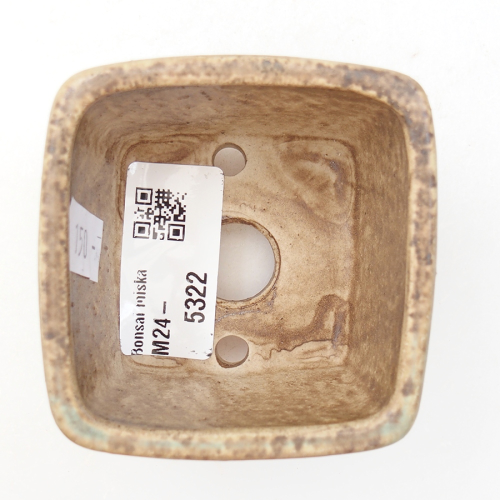 kerámia bonsai tál 6 x 6 x 4,5 cm, zöld