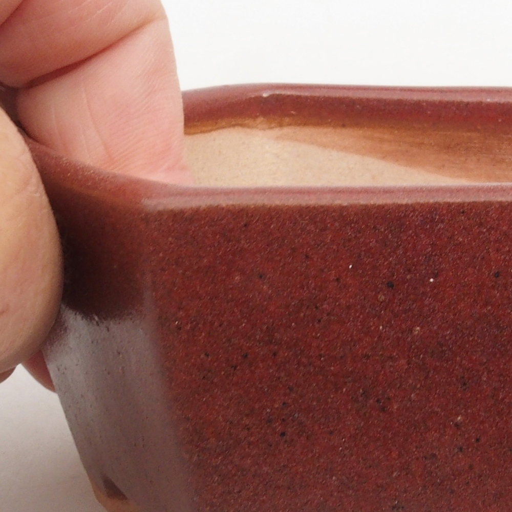 kerámia bonsai tál 9,5 x 9 x 4,5 cm, barna