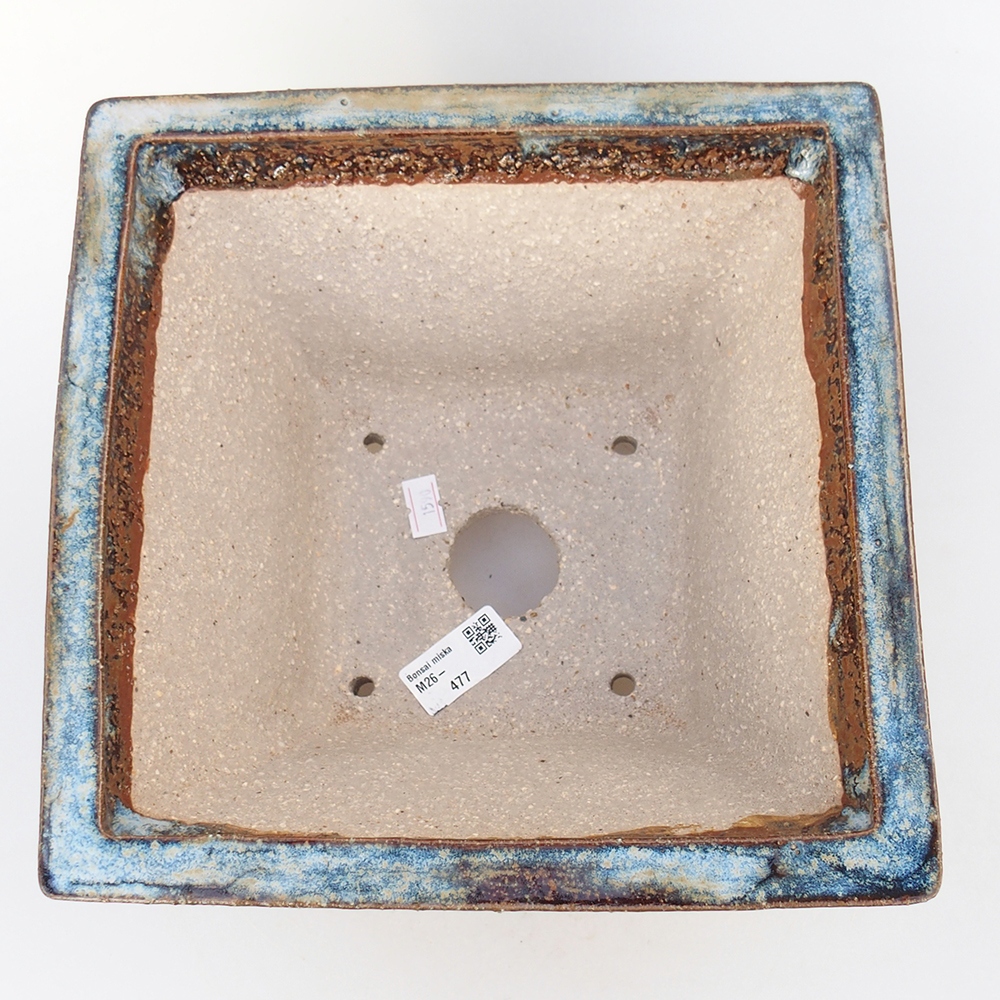 kerámia bonsai tál 24 x 24 x 14 cm, barna