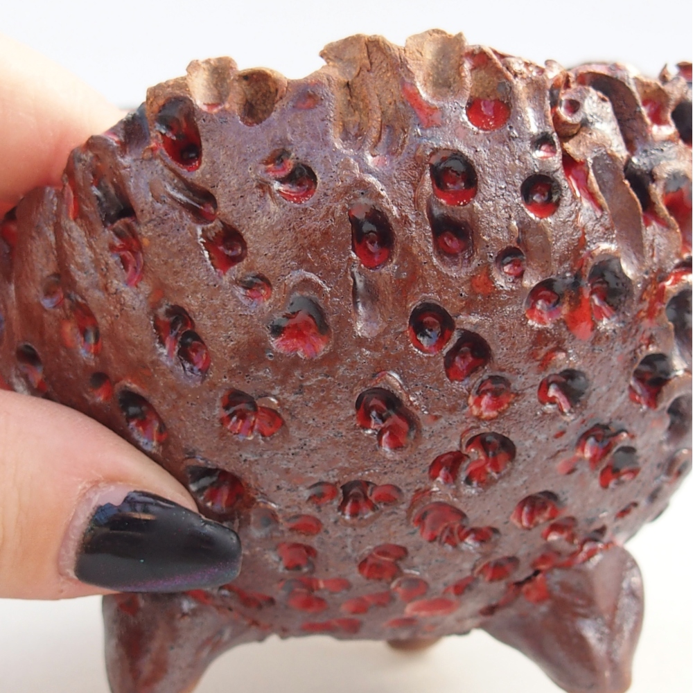 Kerámia kagyló 10 x 9,5 x 8 cm , barna színű