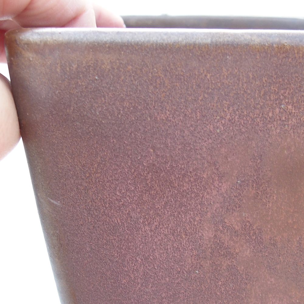 kerámia bonsai tál 15 x 15 x 19 cm, barna