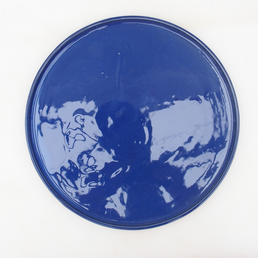 Kerek bonsai edény D7-L - 28 x 28 x 1,5 cm - kék