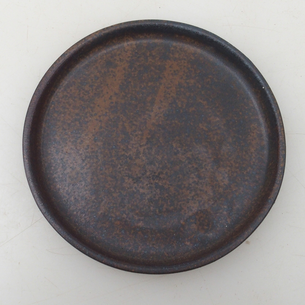 Kerek bonsai konzol D6-S - 10 x 10 x 1 cm - barna