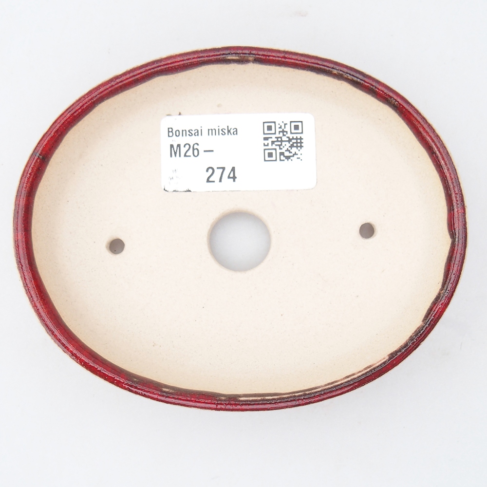 Mini bonsai tál 11 x 9 x 2 cm, narancssárga