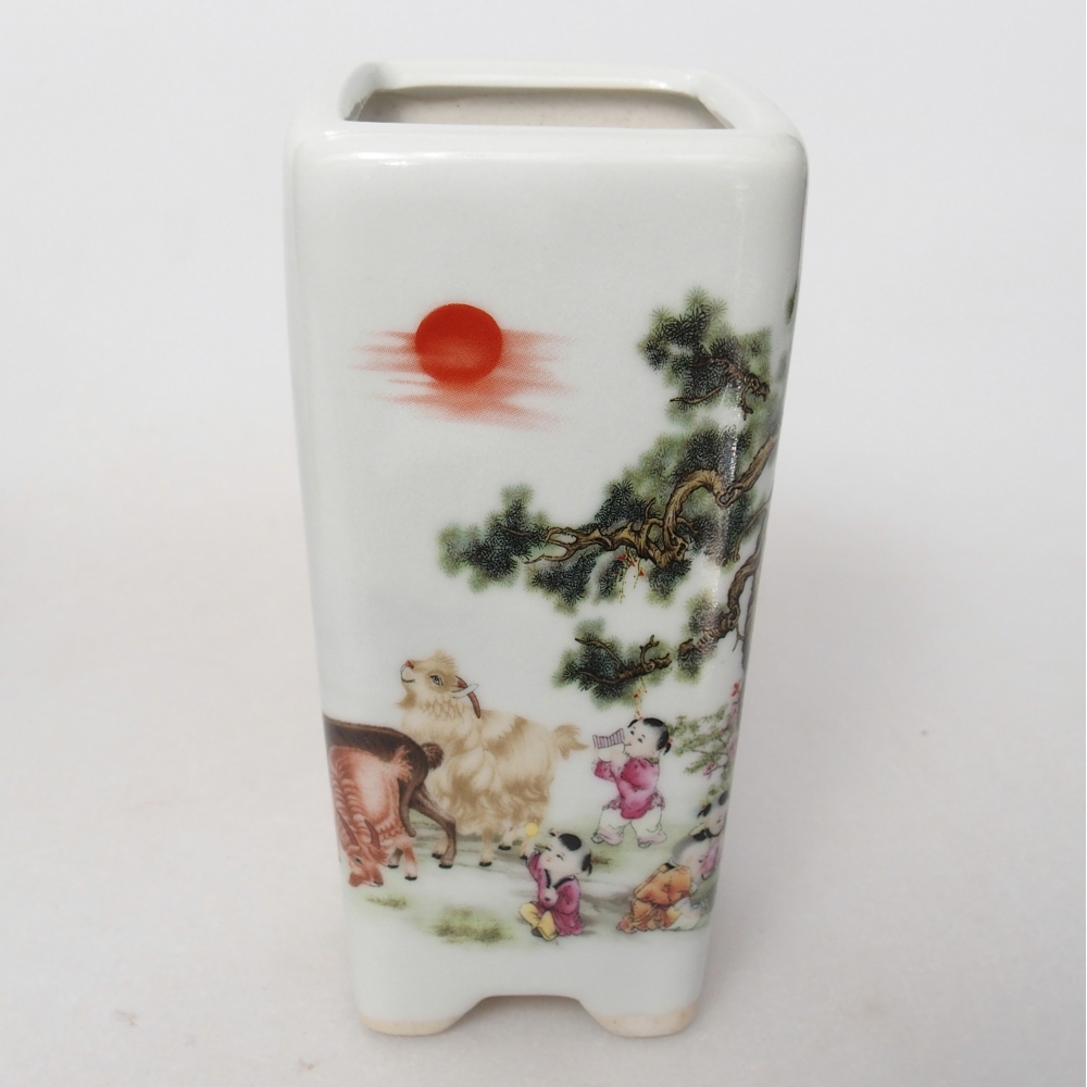 kerámia bonsai tál 5,5 x 5,5 x 12 cm, fehér színben