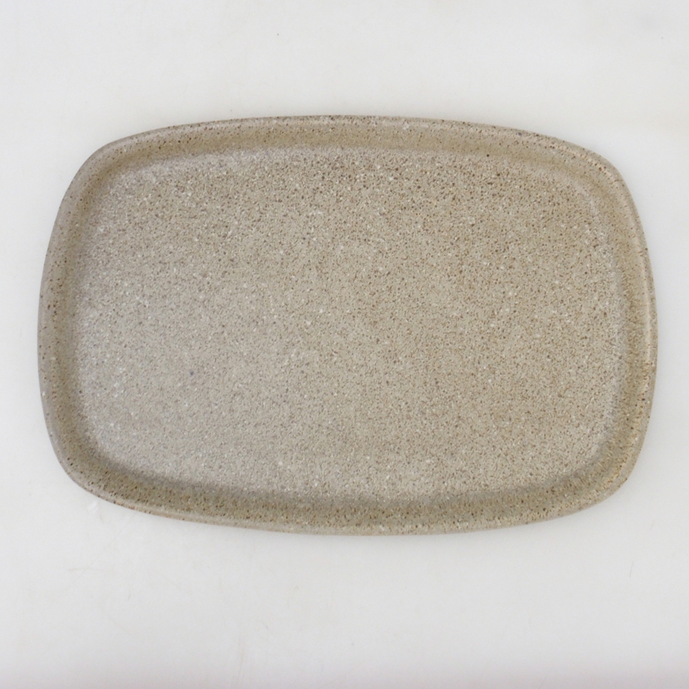 Kerámia csészealj H10 - 34 x 23,5 x 1,5 cm - bézs színű