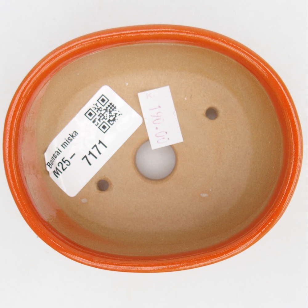 Kerámia bonsai tál 9,5 x 7,5 x 3,5 cm, narancssárga