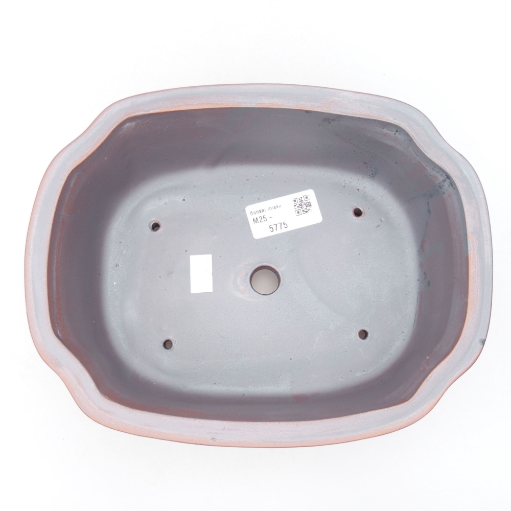 Kerámia bonsai tál 22,5 x 17,5 x 7,5 cm, fém színben