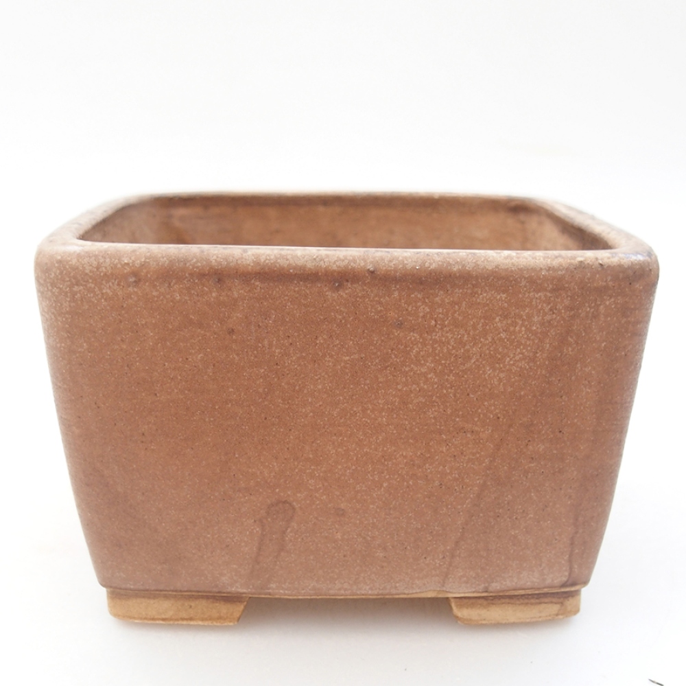 kerámia bonsai tál 10,5 x 10,5 x 7 cm, rózsaszínű