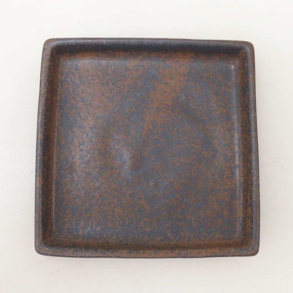 Bonsai csészealj négyzet S - 8 x 8 x 1 cm - barna