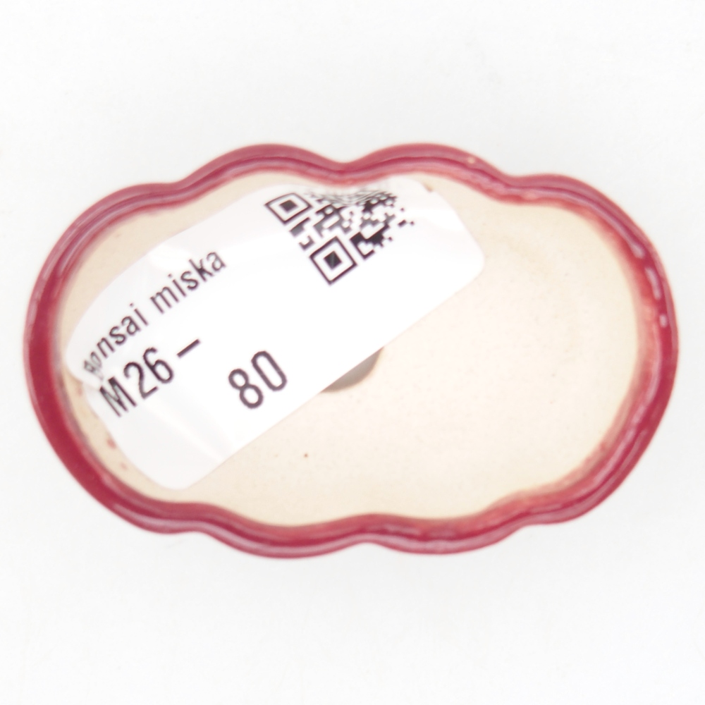 Mini bonsai tál 5,5 x 3,5 x 1,5 cm, bordó színben