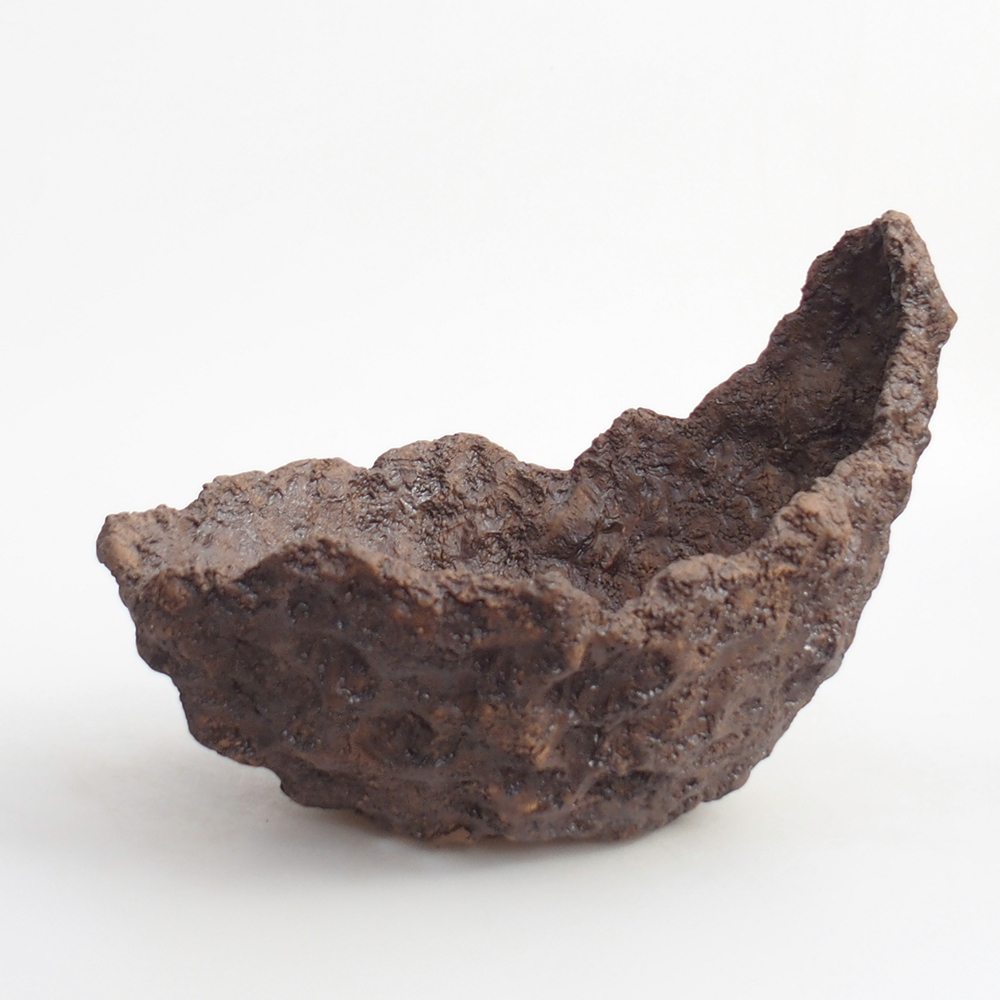 Kerámia kagyló 20 x 16 x 17 cm , barna színű