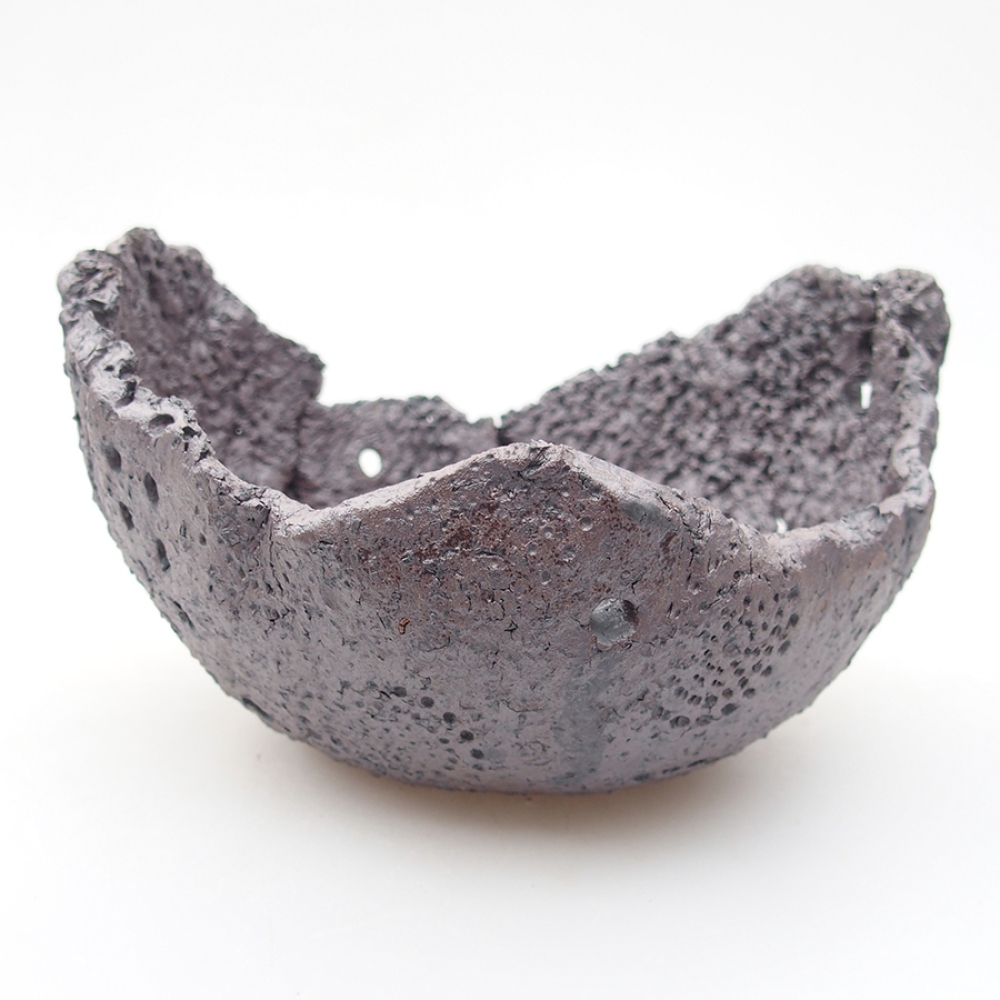 Kerámia kagyló 14 x 12,5 x 8 cm , metál színű