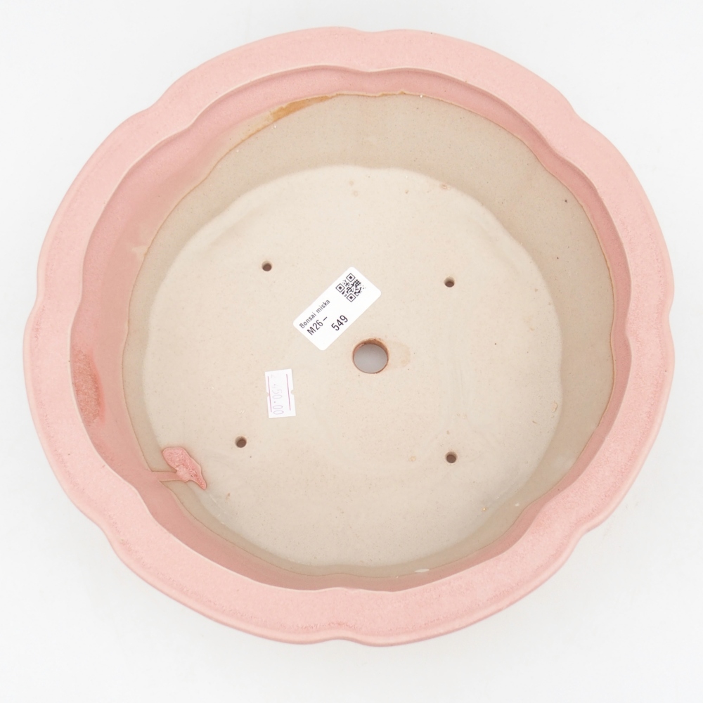 Kerámia bonsai tál 26,5 x 26,5 x 8,5 cm, rózsaszínű