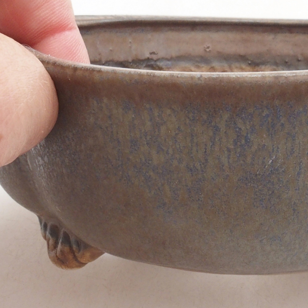 kerámia bonsai tál 10 x 8,5 x 4 cm, barna