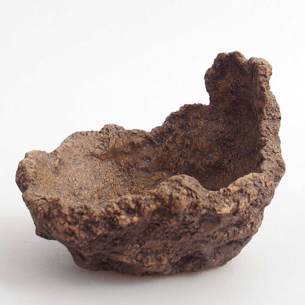 Kerámia kagyló 10 x 8 x 9 cm , barna színű