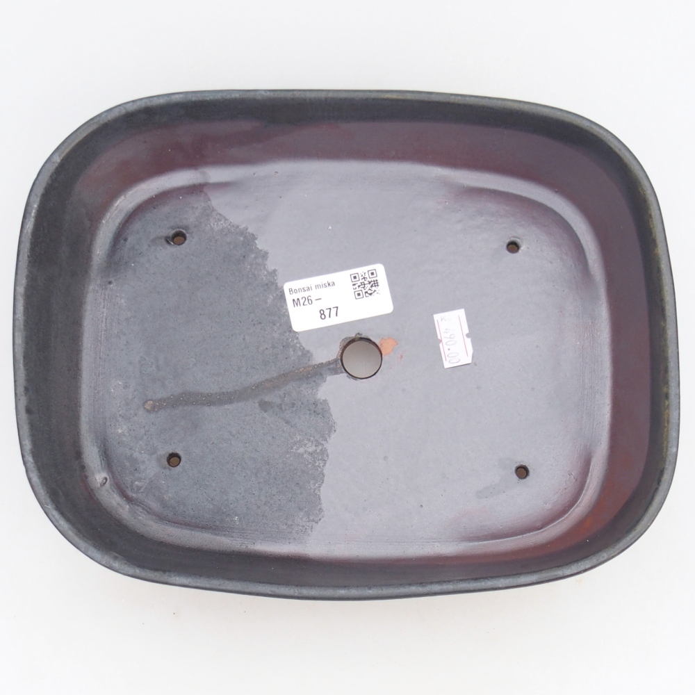 Kerámia bonsai tál 23 x 18 x 5,5 cm, fém színben