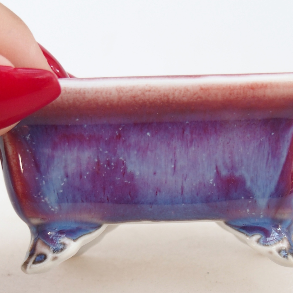 Mini bonsai tál 7 x 5,5 x 3 cm, lila színű