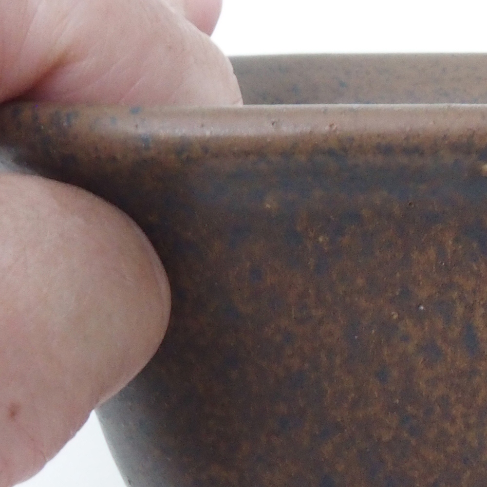 Bonsai tál H37 - 14,5 x 13 x 6,5 cm. - barna