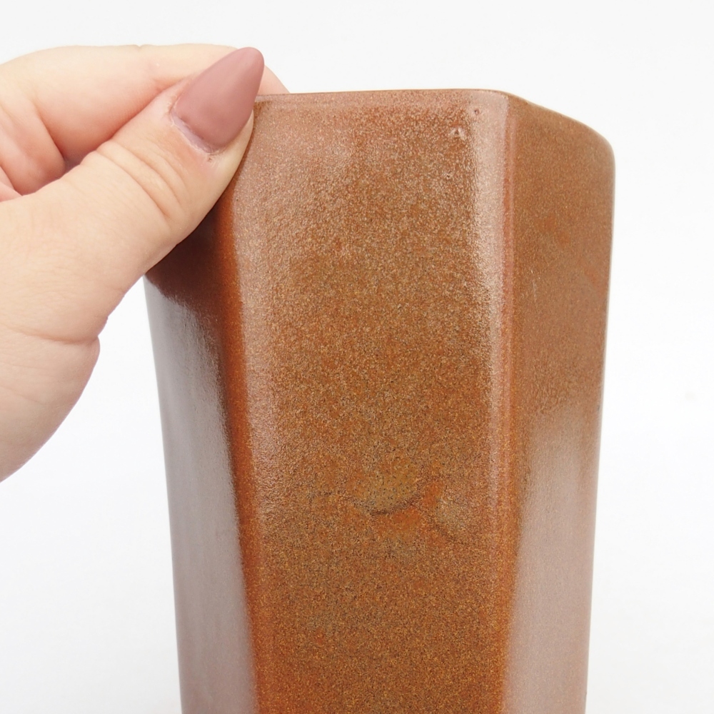 kerámia bonsai tál 10 x 8,5 x 14,5 cm, barna