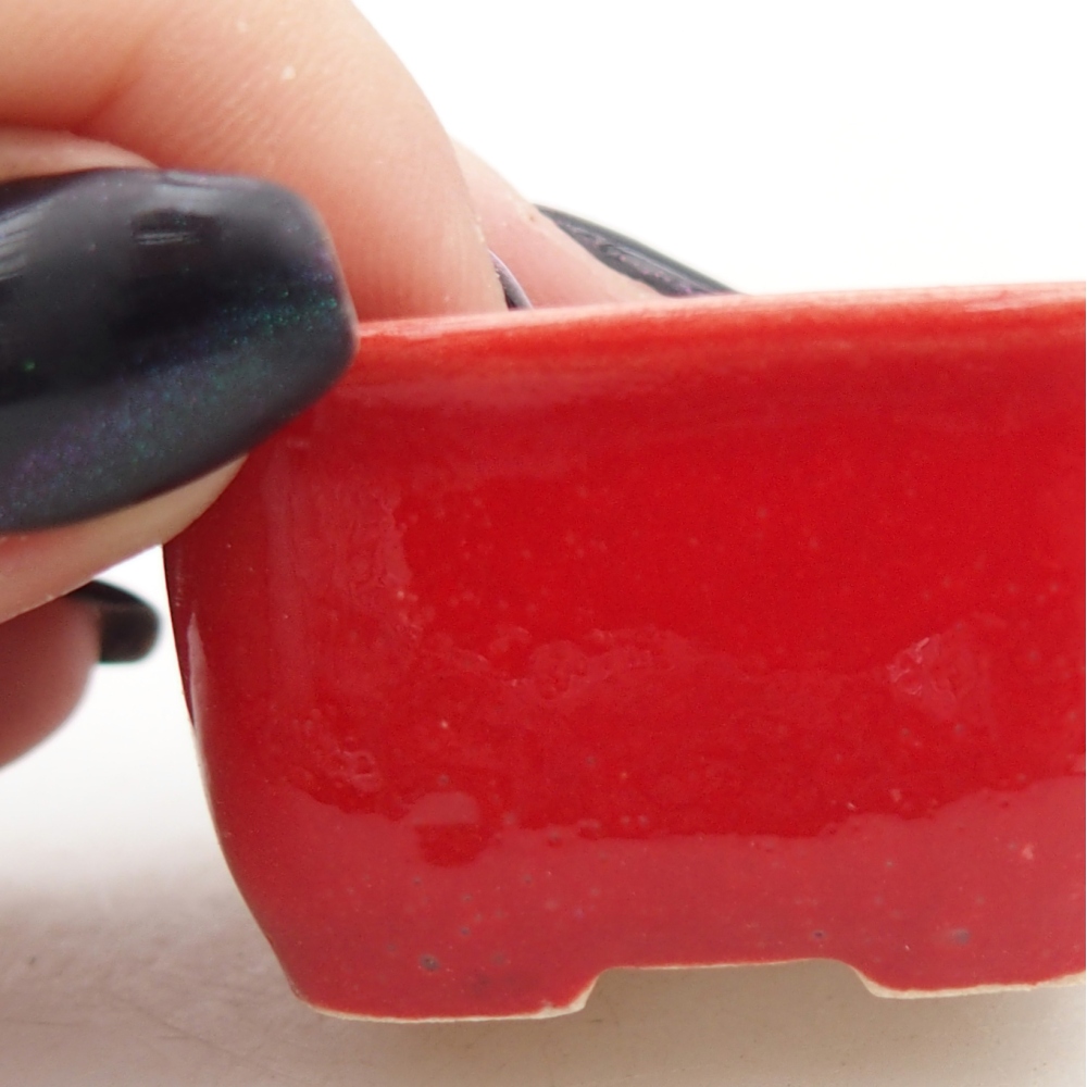 Mini bonsai tál 4 x 3,5 x 2,5 cm, piros színben