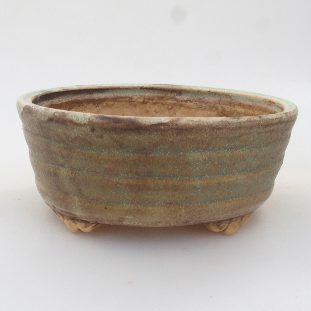 kerámia bonsai tál 10 x 8,5 x 4 cm, barna