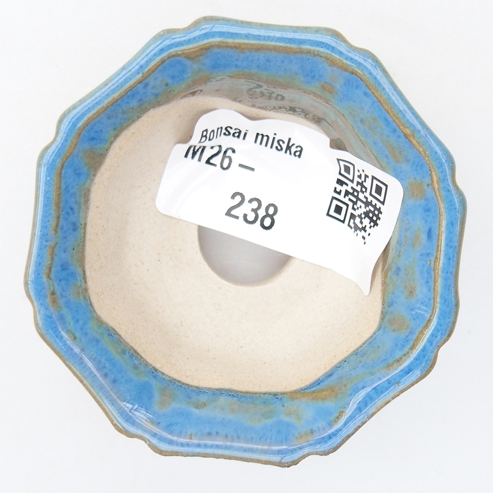 Mini bonsai tál 6 x 6 x 2,5 cm, kék színben