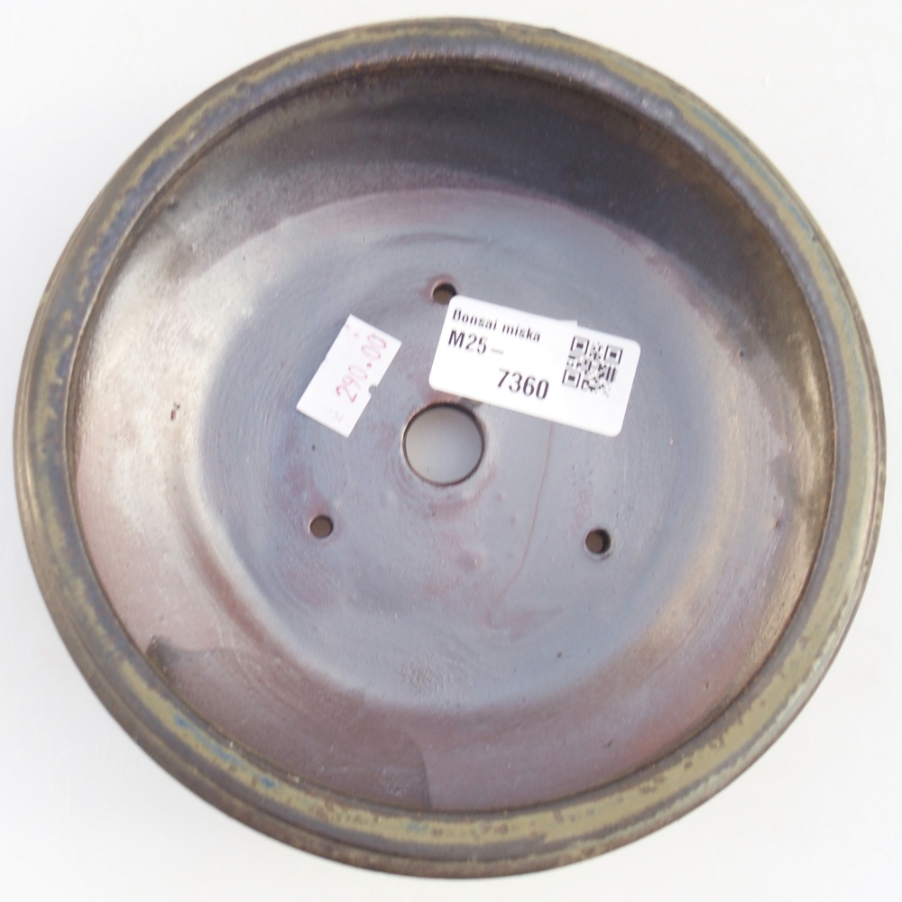 kerámia bonsai tál 16 x 16 x 5 cm, barna