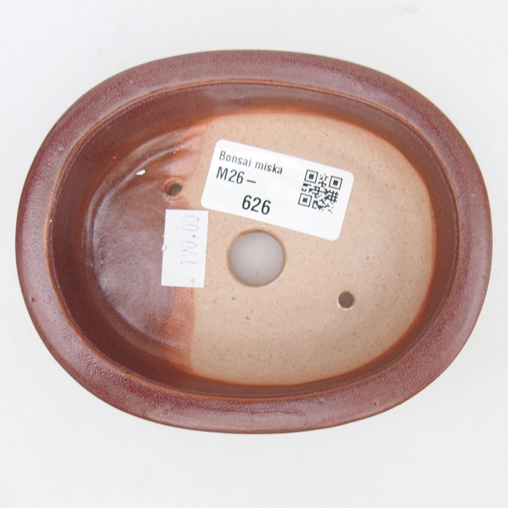 kerámia bonsai tál 12 x 10 x 3 cm, bordó