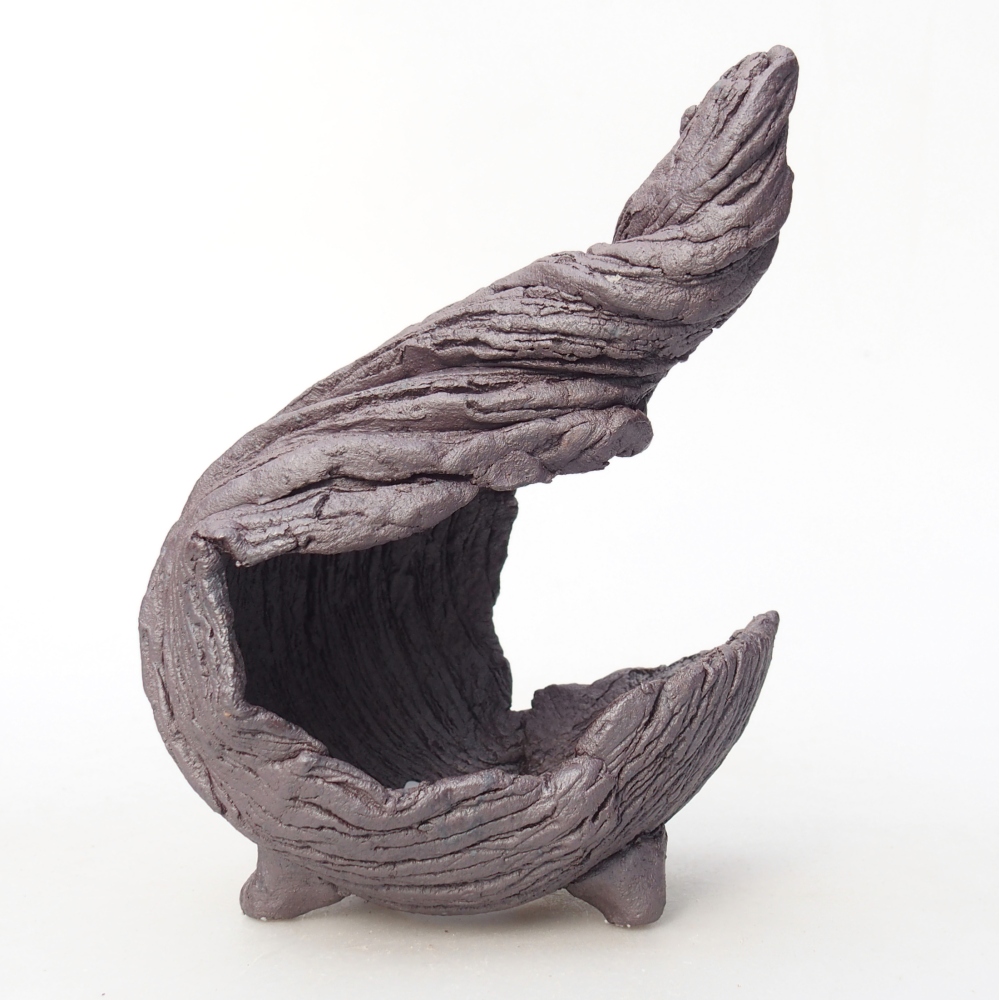 Kerámia kagyló 10 x 8,5 x 12,5 cm , metál színű