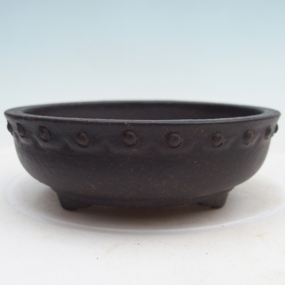 Kerámia bonsai tál 11,5 x 11,5 x 4,5 cm, fekete