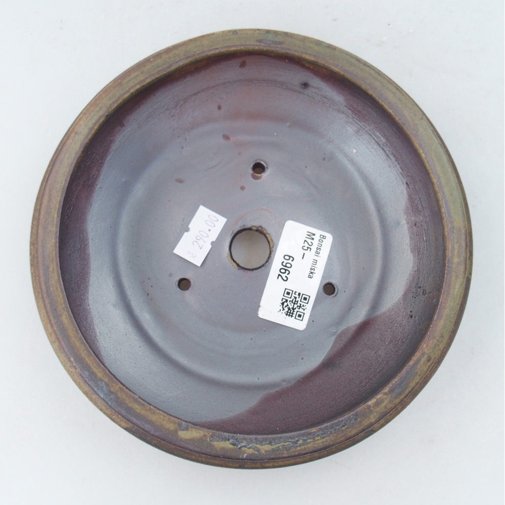 kerámia bonsai tál 15 x 15 x 5 cm, barna