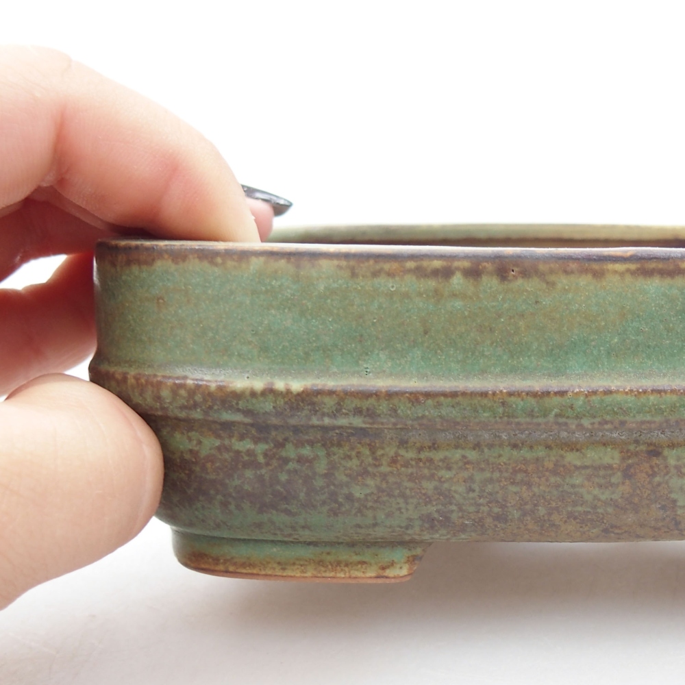 kerámia bonsai tál 22 x 17 x 5 cm, zöld