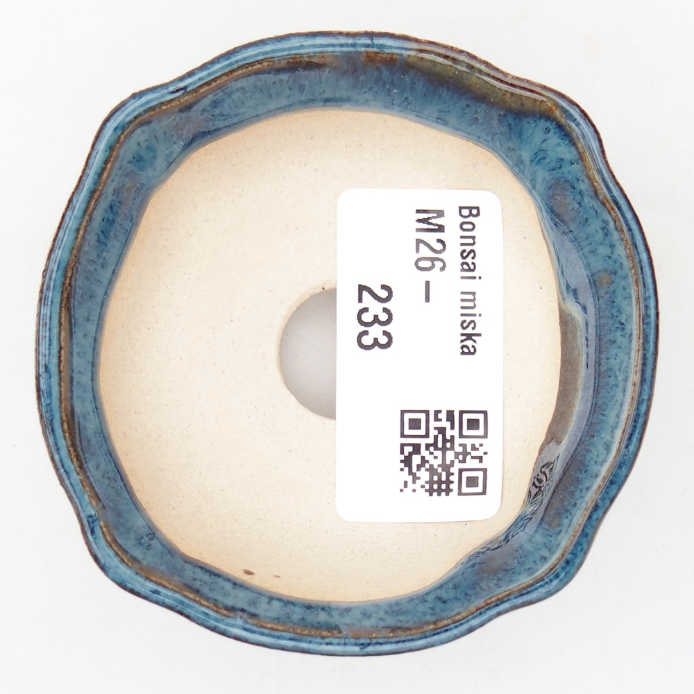 Mini bonsai tál 6,5 x 6,5 x 2,5 cm, kék színben