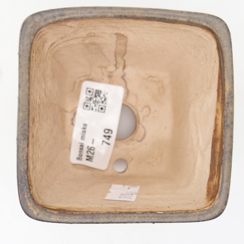 kerámia bonsai tál 7,5 x 7,5 x 7,5 x 7,5 cm, barna