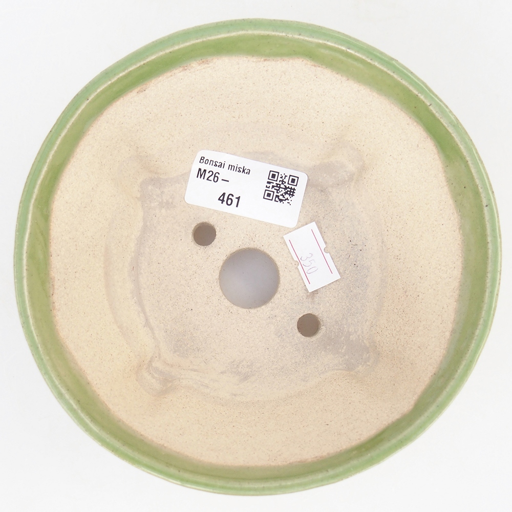 Kerámia bonsai tál 13,5 x 13,5 x 6,5 cm, zöld