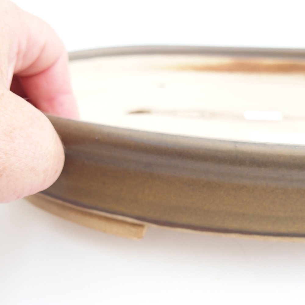 kerámia bonsai tál 30 x 26 x 4 cm, barna