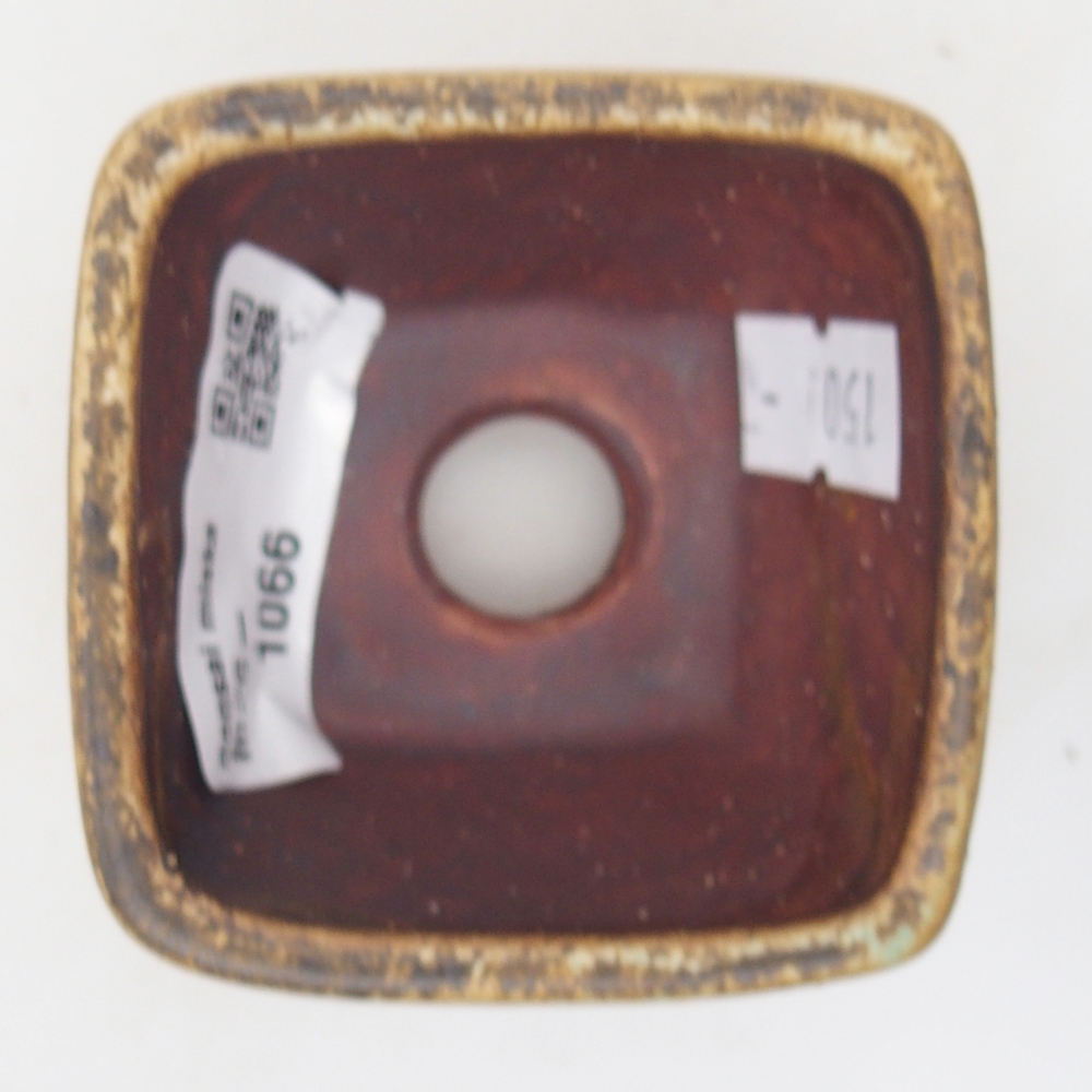 kerámia bonsai tál 6 x 6 x 4 cm, zöld