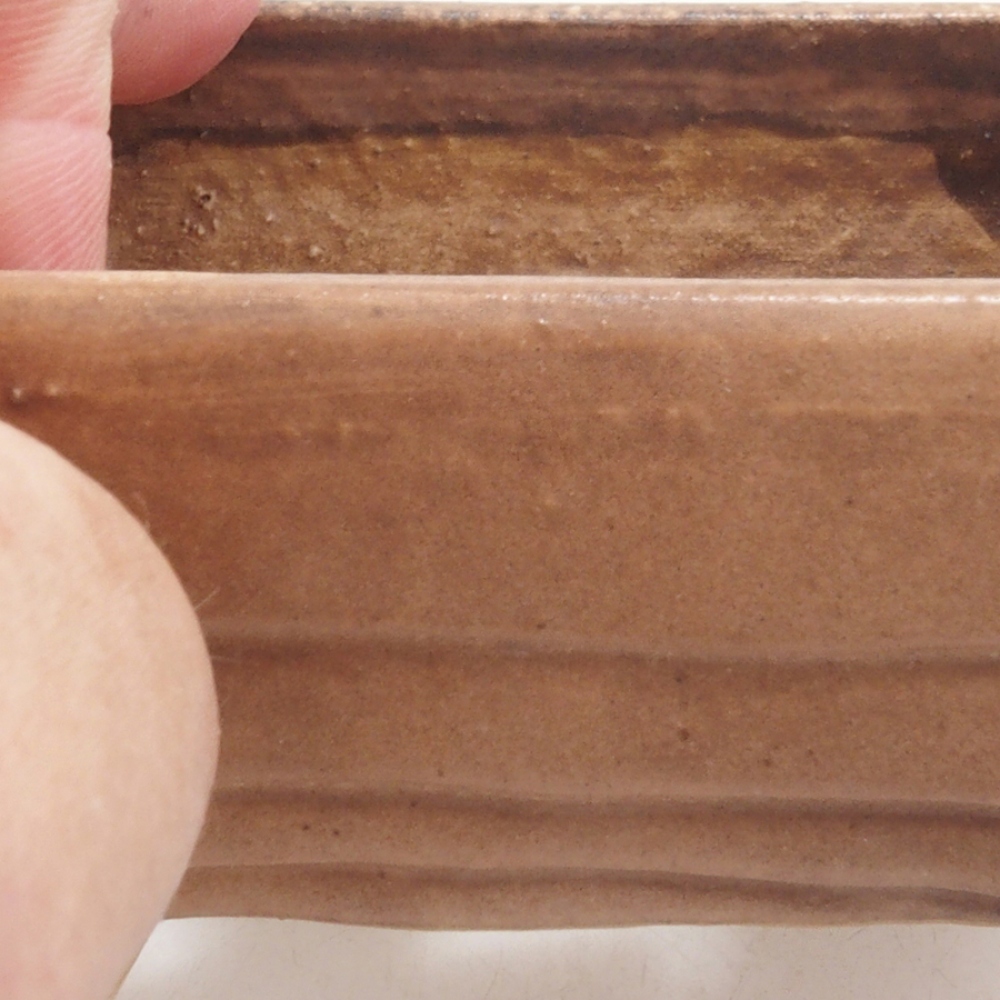 kerámia bonsai tál 10 x 8,5 x 4 cm, barna