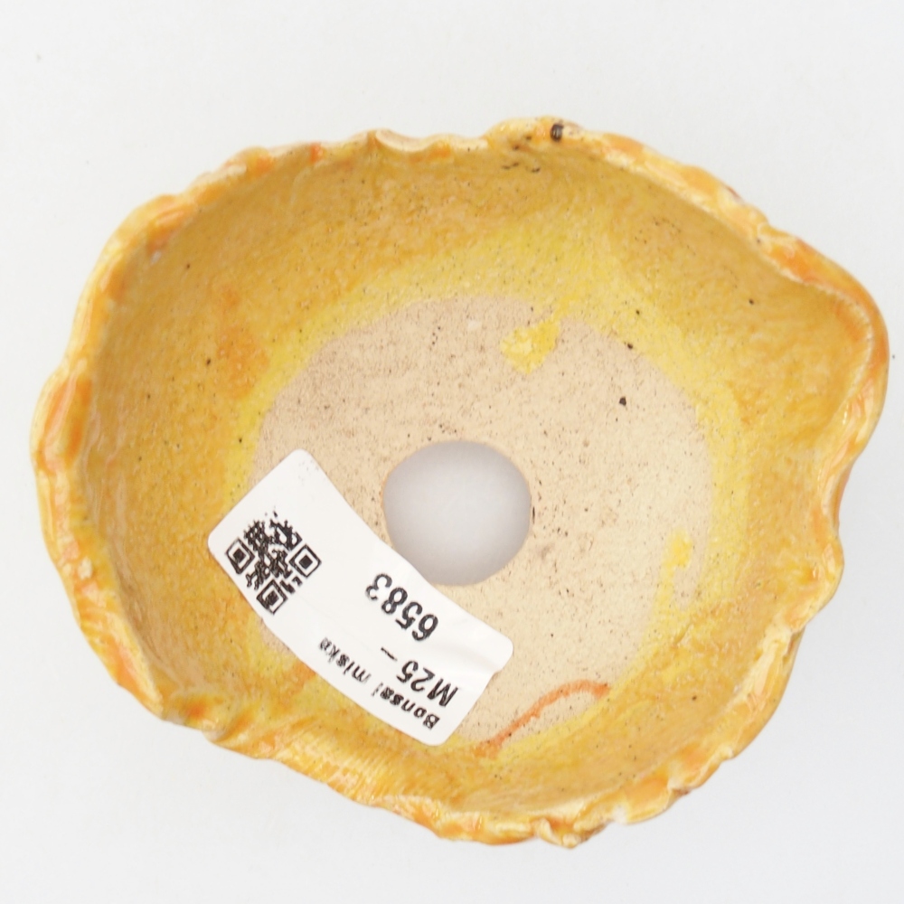 Kerámia kagyló 9 x 8 x 6 cm , sárga