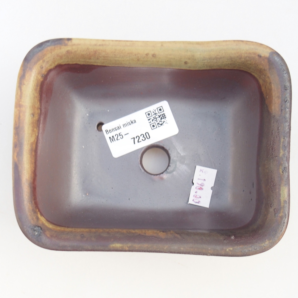 kerámia bonsai tál 13 x 10 x 5,5 cm, barna