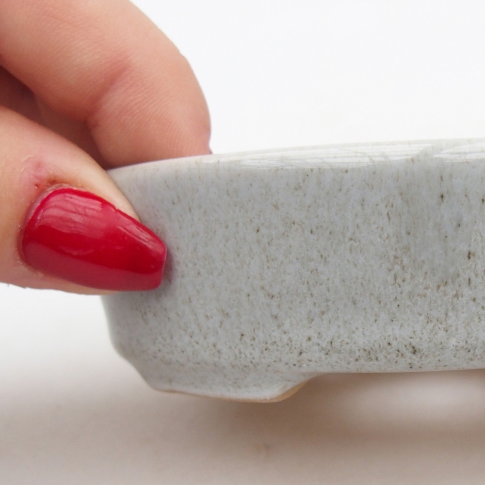 kerámia bonsai tál 9,5 x 8 x 3 cm, szürke