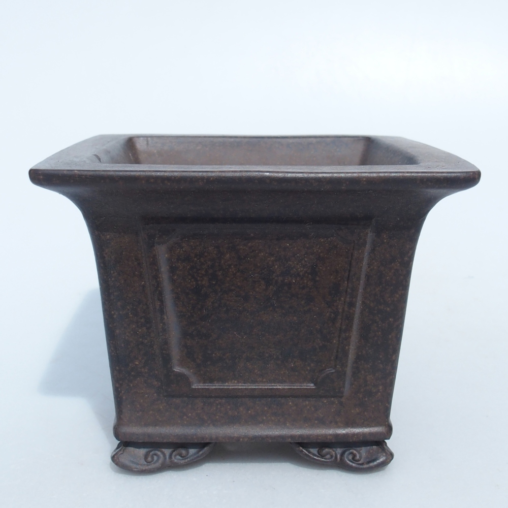 Tál 11,5 x 11,5 x 9 cm barna okkersárga