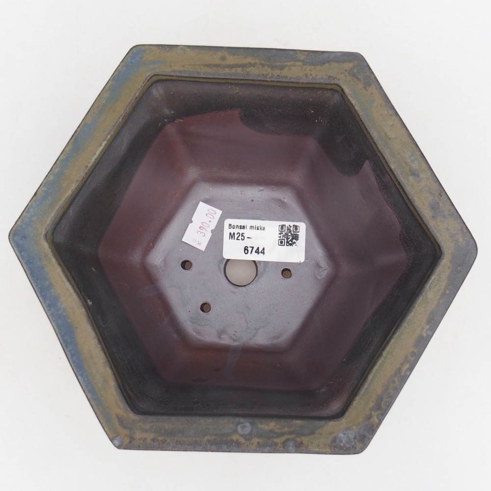 kerámia bonsai tál 18,5 x 16,5 x 9 cm, barna